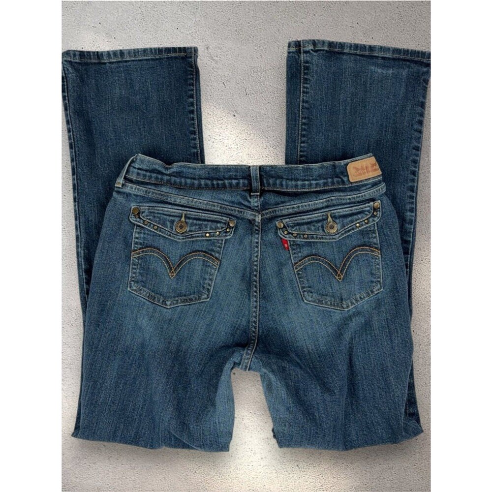 Levi's 515 Bootcut Jeans Women's 12M (32x30) Dark Wash Flap Pockets Western Y2K